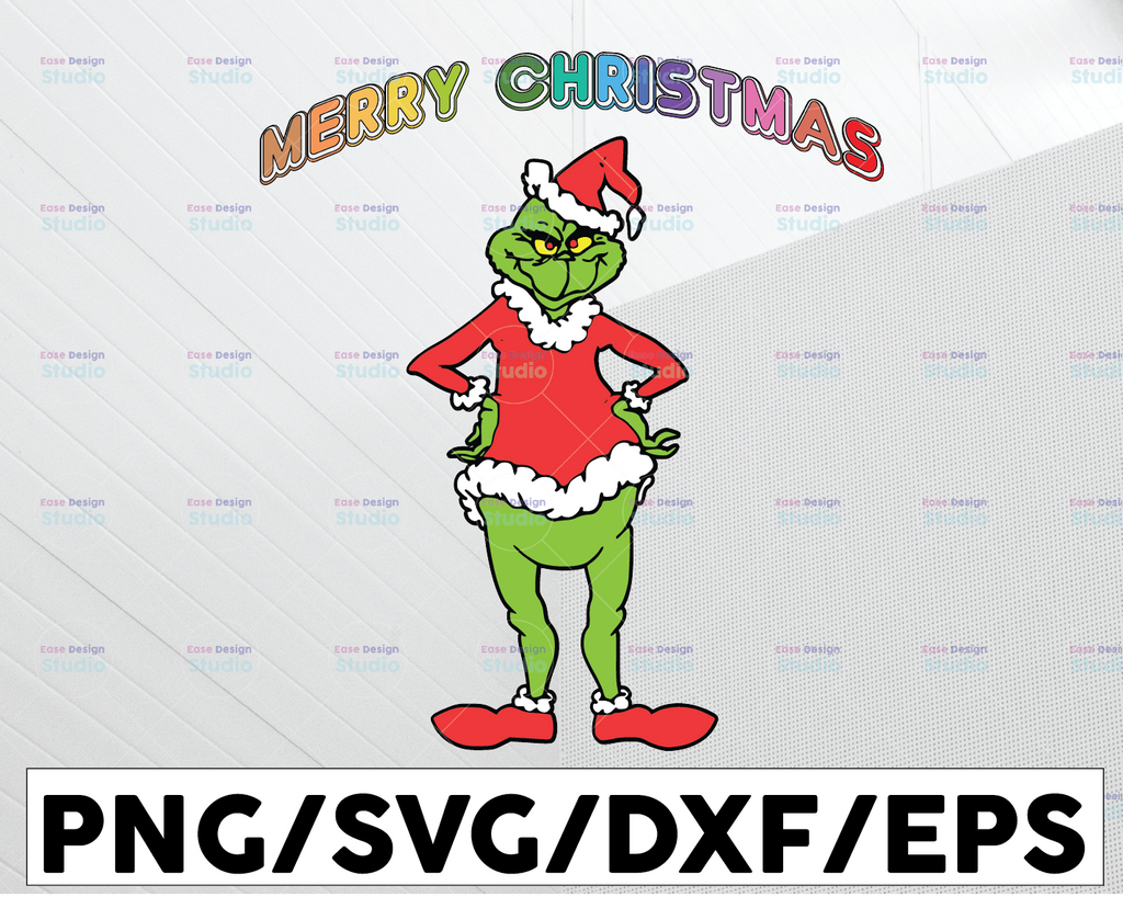 The Grinch Merry Christmas, Christmas SVG PNG DXF jpg dxf  Digital Download