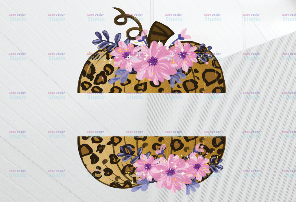 Leopard Fall Pumpkin Monogram Png, Fall Sublimation Graphics, Leopard Pumpkin Instant download