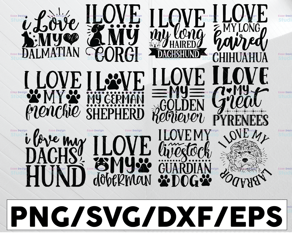 Dog SVG | Dog SVG Bundle | Animal Svg | Dog Cut File | Dog Silhouette | Dog Quote SVG | Dog Saying | Pet Svg | Dog Clipart | Dog Mom Svg