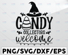 Candy Collectors Wellcome Svg, Witch hat svg, Bats svg, Halloween Sign svg, Fall svg, Halloween cut file, Spooky svg