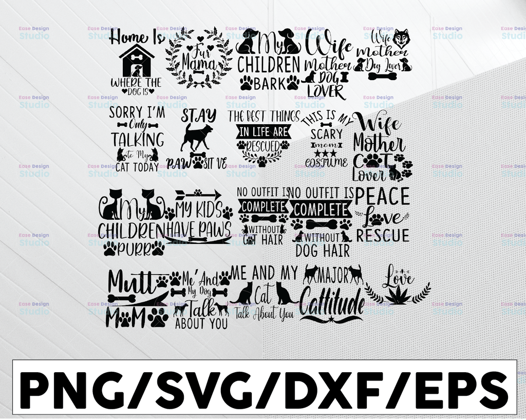 Dog Quotes svg, Dog Quotes svg Bundle, eps, dxf, ai, png, Files For Cricut