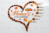 Personalized Name Nana's Little Pumpkins Png, Thanksgiving Png, Leopard Heart png, Fall PNG, Custom Name File For Decal Vinyl Shirt Transfer Sublimation