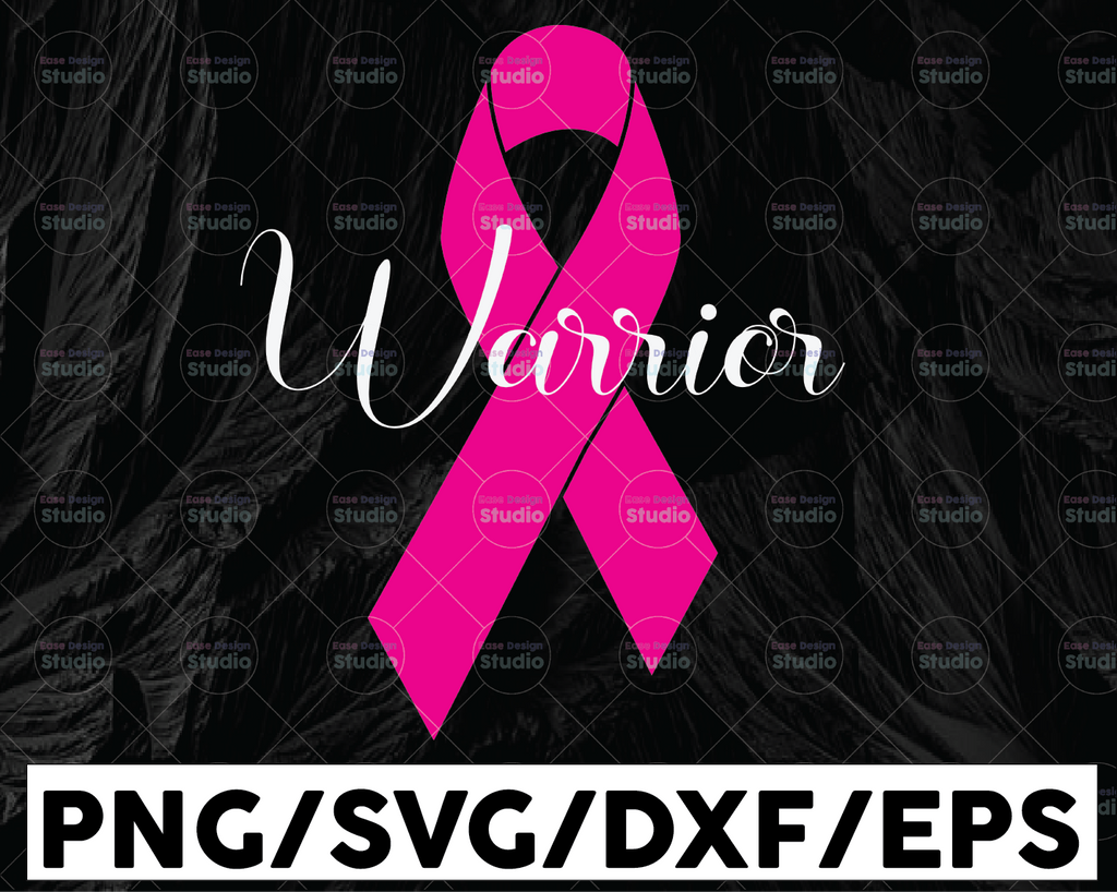 Cancer Warrior, Breast Cancer Awareness svg, Cancer Ribbon svg, Awareness svg, Pink Ribbon, svg, dxf, eps, Ribbon svg, Cancer svg