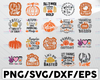 Fall bundle SVG, Autumn svg, Pumpkin svg, Thanksgiving, Harvest, Holiday svg for Circut, Silhouette