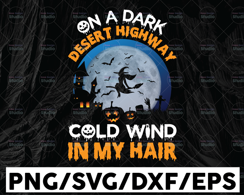 On A Dark Desert Highway Cool Wind In My Hair Halloween PNG,Cool Wind In My Hair Halloween, Halloween png, witch png, halloween png