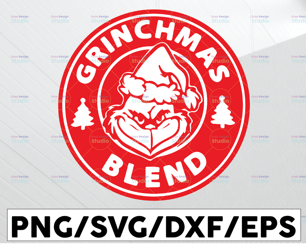 Grinchmas blend svg, grinchmas coffee, merry grinchmas svg, christmas tree grinchmas, grinch coffee png, logo svg png Christmas svg cut vector4