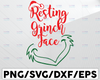 Resting Grinch Face Dr Seuss SVG 1, svg, dxf, Cricut, Silhouette Cut File, Instant Download Grinch Christmas SVG, Christmas SVG, Grinch xmas svg