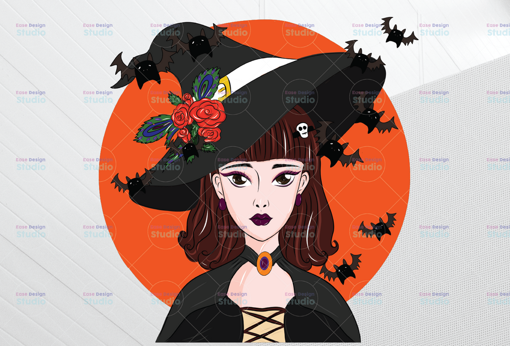 Witch png, witch sublimation, Pumpkin witch png, bad witch clipart, Halloween Sublimation Designs, Pinup Witch Design