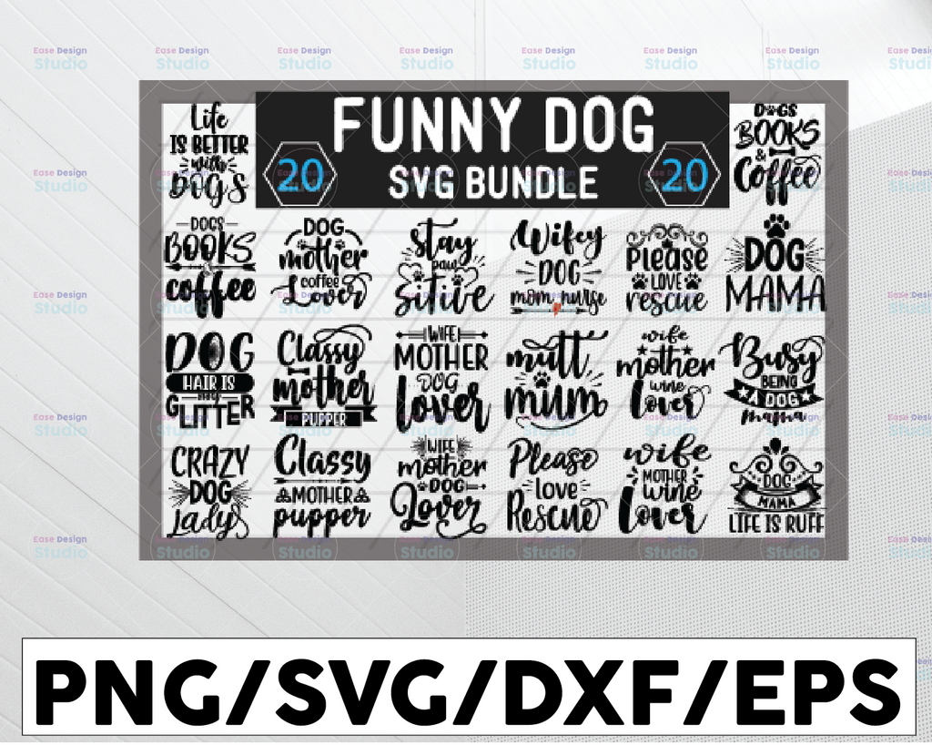 Dogs Bundle svg - Funny Cut File - Dog Bundle svg - dxf - eps - png - Silhouette - Cricut - Digital File