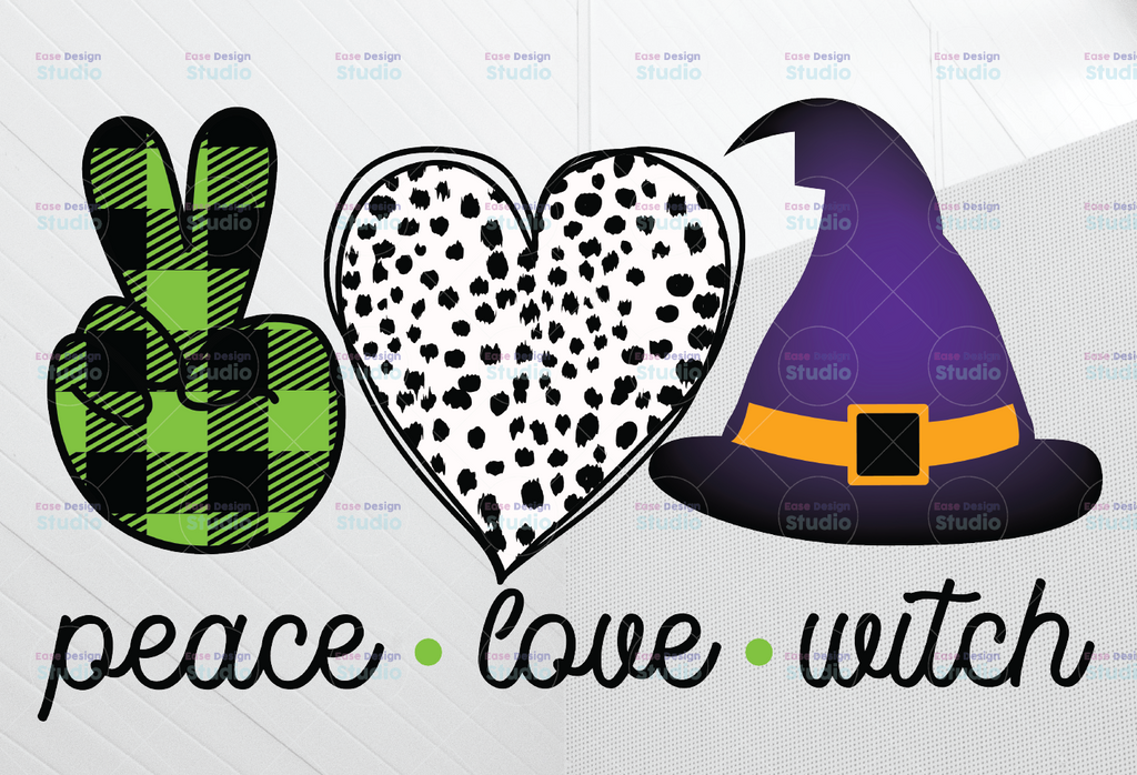 Peace Love Witch Sublimation Png, Witches Png, Peace Love Sublimation, Peace Love Png, Peace Love Design, Png Clipart Designs Download