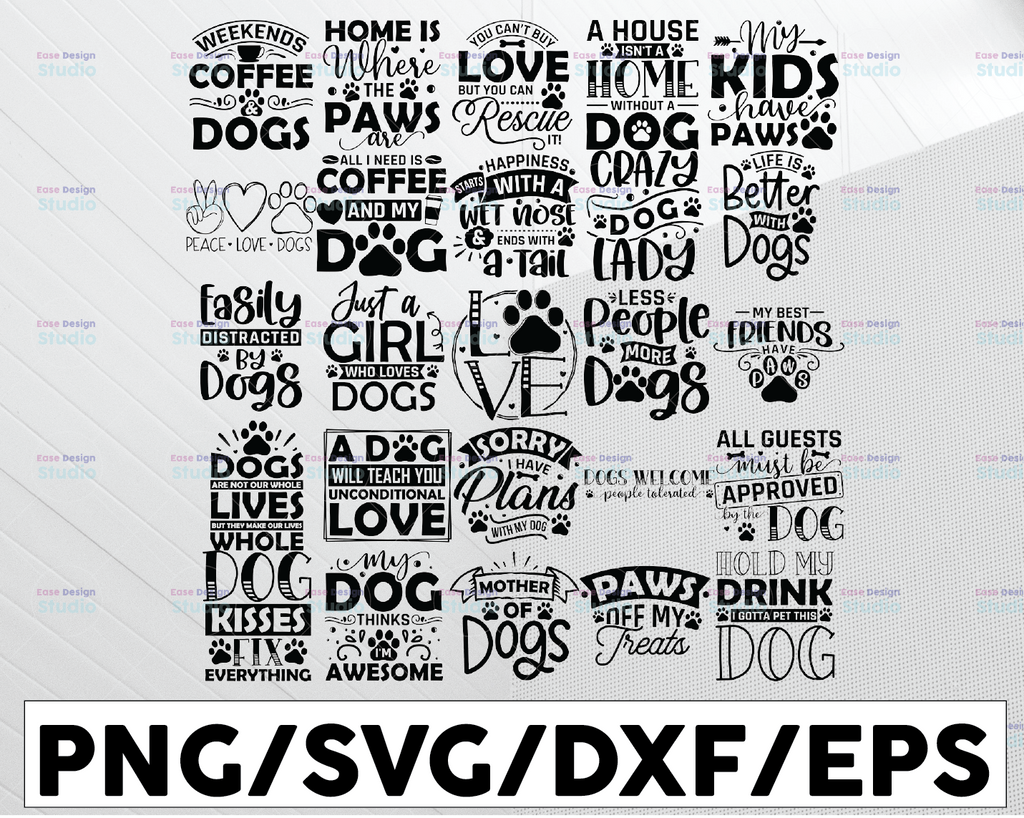 Dog Quotes svg, Dog Quotes svg Bundle, eps, dxf, ai, png, Files For Cricut