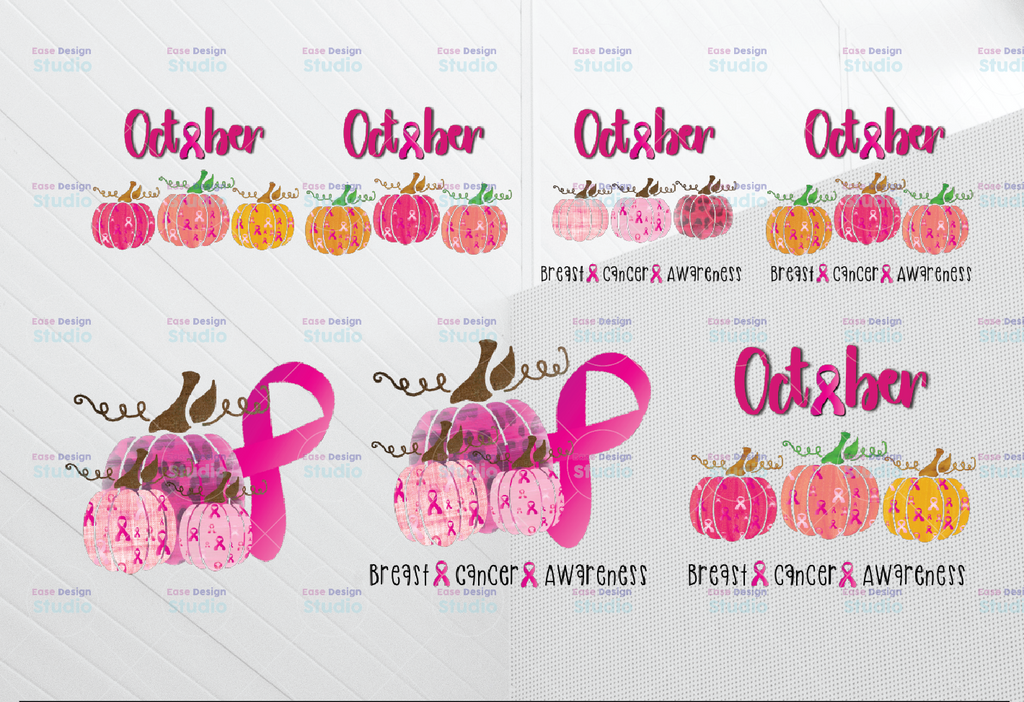 Breast Cancer Awareness Bundle PNG, In October We Wear Pink Png,PINK Pumpkin, Fall Pumpkin, pink awareness ribbon png, sublimation, printable, clipart, digital