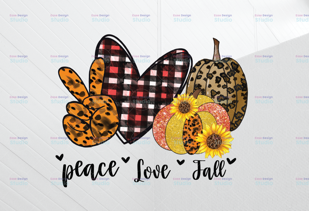 Peace love fall PNG, Sublimation design, Pumpkin png Instant download, Fall shirt print, Autumn sublimation, Pumpkin png, Leopard print