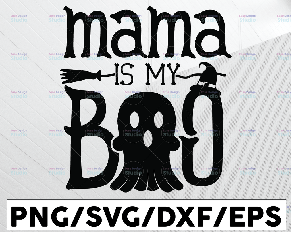 Mama Is My Boo SVG, Kids Halloween svg, Cute Boy Girl Halloween Shirt svg file, Baby Halloween svg, Bat svg