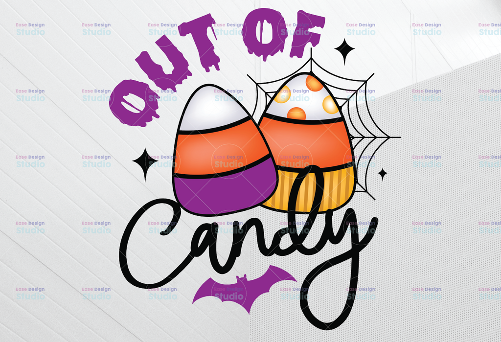 Out Of Candy Png, Trick Or Treat png, Funny Halloween Quote, Halloween Saying, Halloween Quotes Bundle, Halloween sublimation