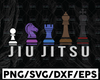 Brazilian Jiu Jitsu Chess Pieces BJJ Svg, Cool Chess jiujitsu Svg