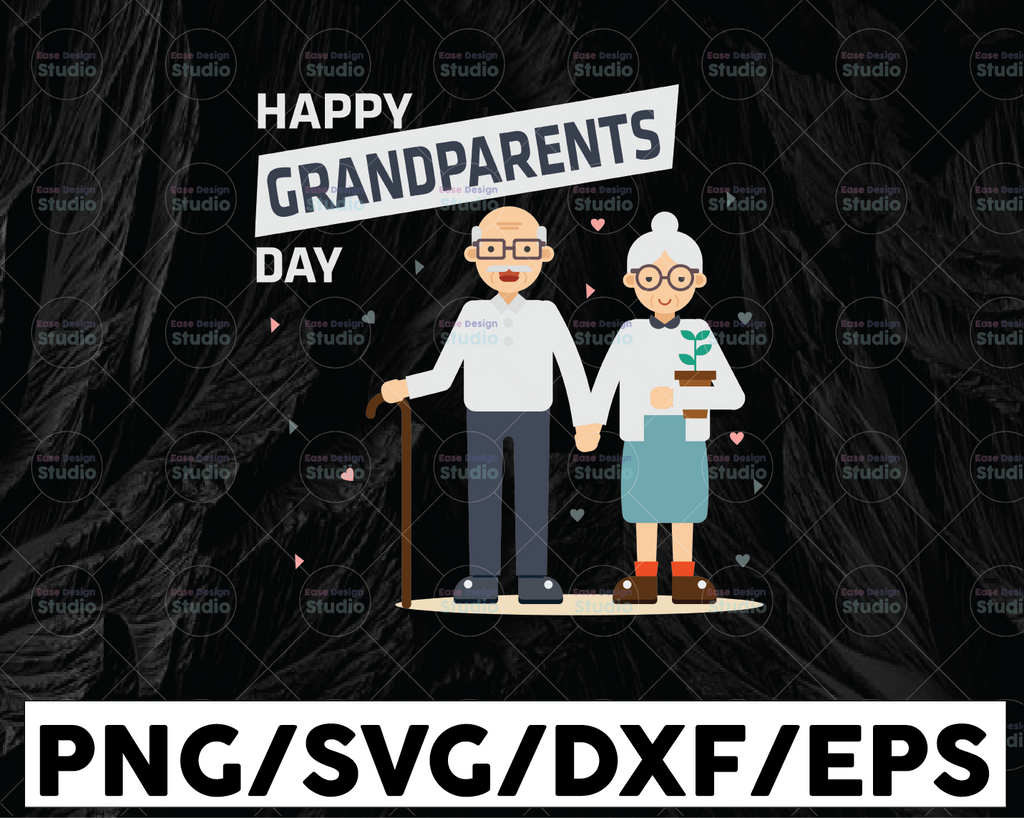 Happy Grandparents Day SVG, Grandparents Shirt Design, Grandparents Gift, Cricut Cutting File, Clipart Vector, Digital Download
