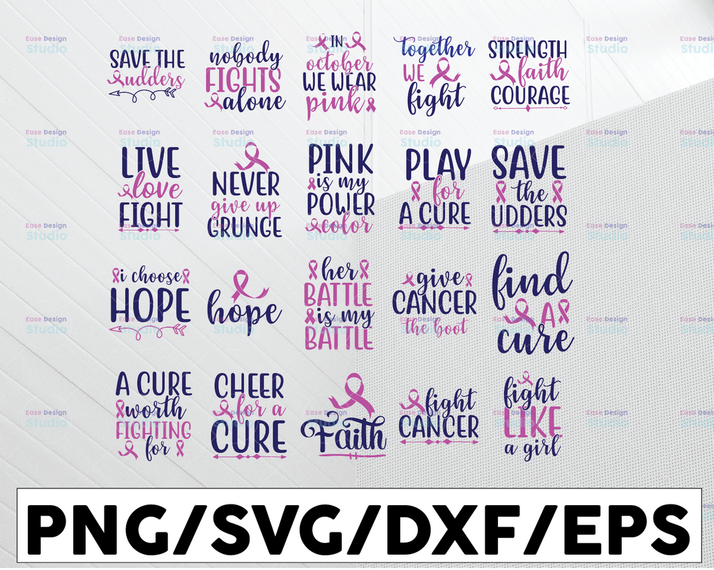 Breast Cancer Bundle SVG, Cancer Survivor, Pink Ribbon Warrior, October We Wear Pink svg, Cancer Hero, Cancer Superhero svg,dxf png jpeg