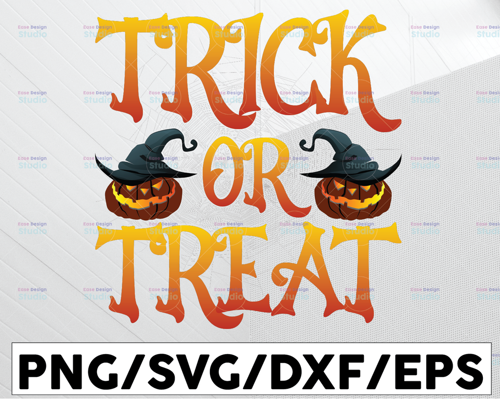 Trick or Treat SVG, Halloween SVG, spooky SVG, halloween cut file, Digital cut file, spider web svg, boo svg, bat svg