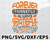 Forever Thankful Always Grateful Abundantly Blessed SVG, Fall Svg, Autumn cutting file, Thanksgiving Digital Cut File - SVG, DXF & PNG