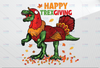 Happy T-rexgiving Png, Turkey png, Thanksgiving clipart, Fall Vintage sublimation, Fall png, Instant Download