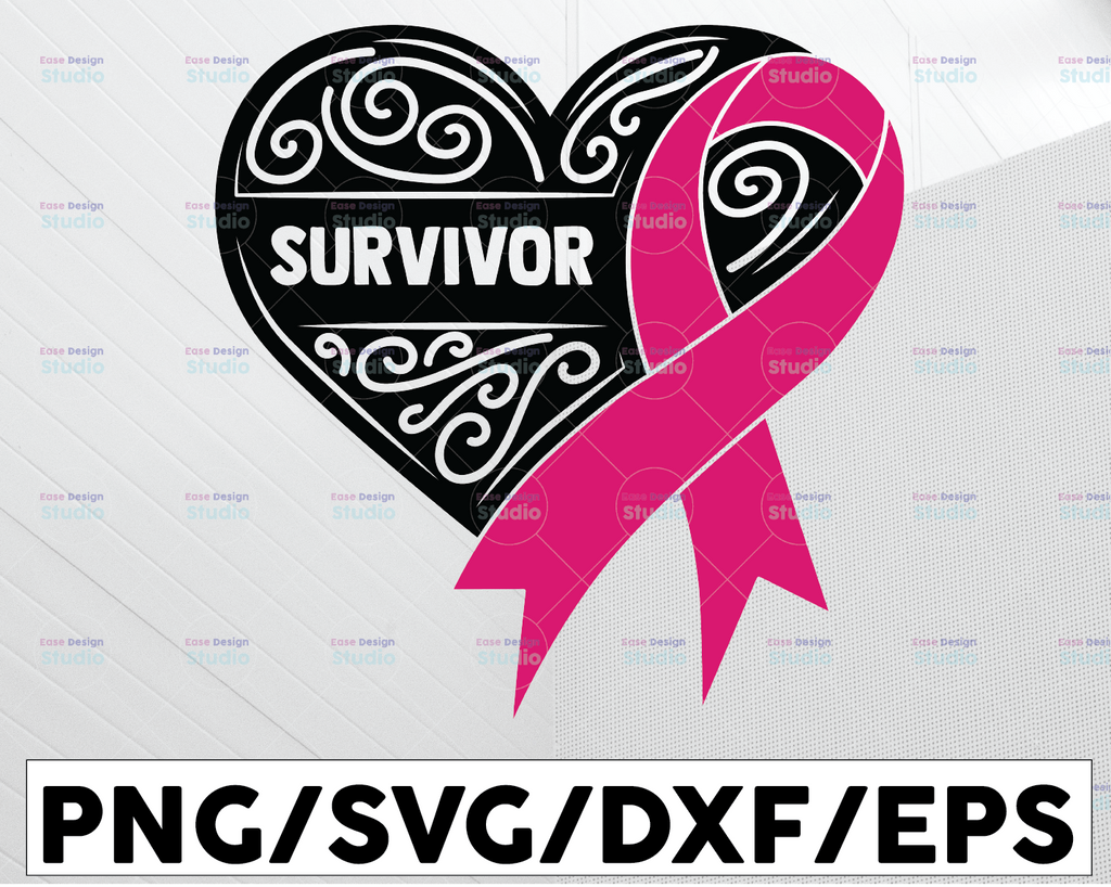 Breast Cancer Survivor svg, Breast cancer awareness svg, Survivor svg, Breast svg, Pink ribbon svg, Cancer svg, Cancer awareness svg