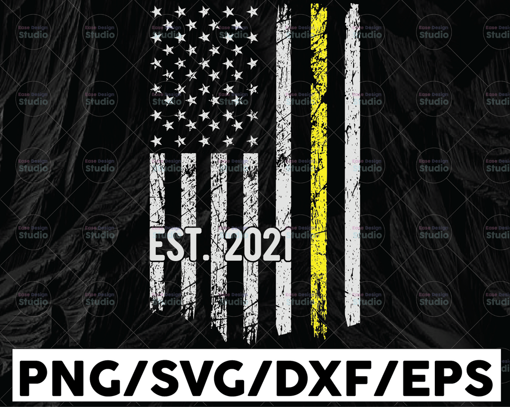 Dispatcher SVG, EST.2021 svg, 911 dispatcher svg, Dispatch svg, Distressed flag svg, Printable, Cricut and Silhouette cut files