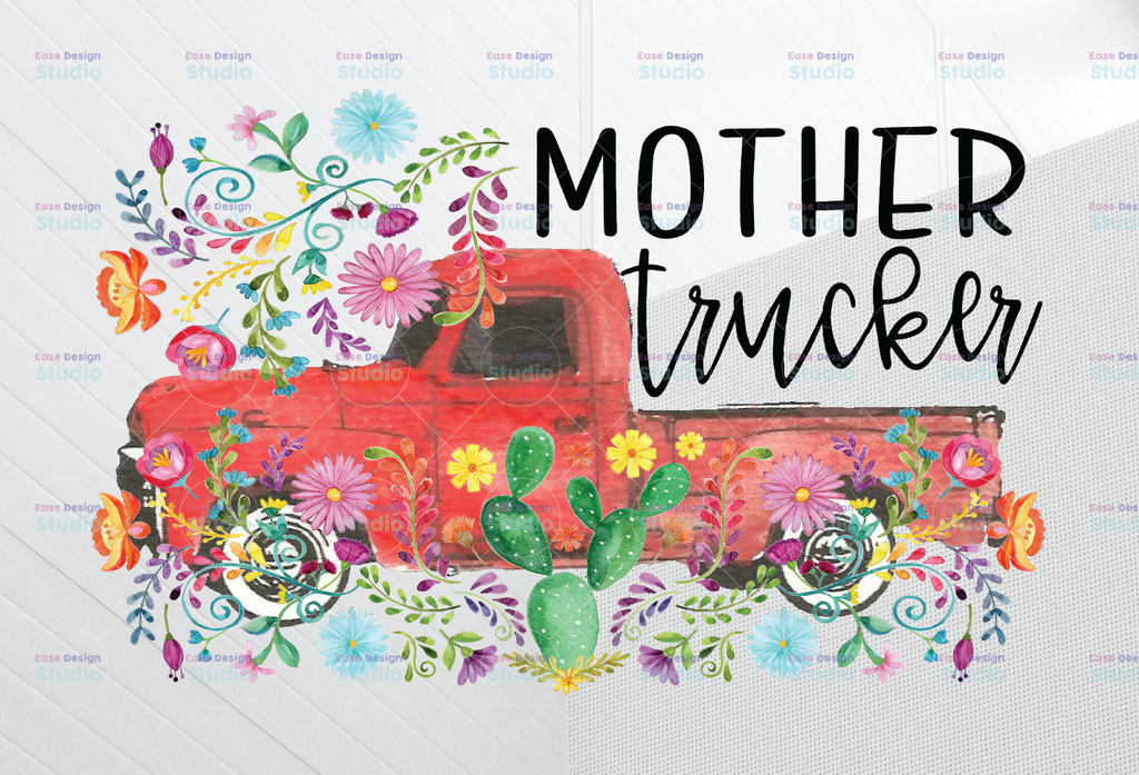 Mother Strucker PNG for sublimation, Trucker Lover Png  Truck png- PNG Printable - Digital Print Design