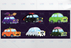 Halloween Cars Drive-by Halloween Party parade PNG, quarantine party, drive through party truck, car graphics, PNG clip art