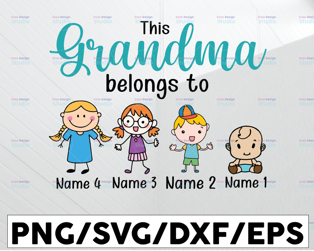 Personalized Name Grandma Svg, This Grandma Belongs To, Grandma Png, Grandma Gift, Perfect Family, Mothers Day Gift, Blessed Grandma, Grandma Png
