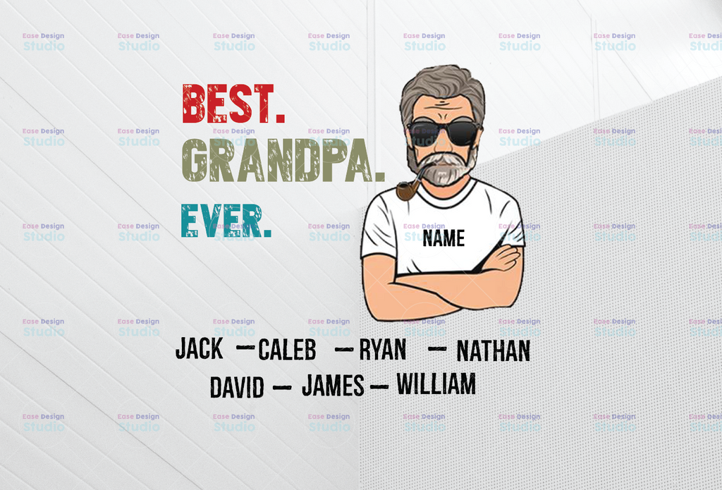 Personalized Name Best Grandpa Ever Png, Grandpa Png For Sublimation, , Fathers Day Png, Grandpa Print Download, Grandpa Saying clipart
