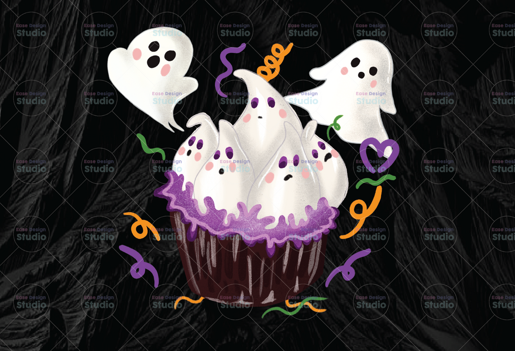 Cupcake Boo PNG, Halloween Cupcake PNG, Halloween Png, Boo Png, Pumpkin PNG, Hey Boo Png, Sublimation Design, Digital Download