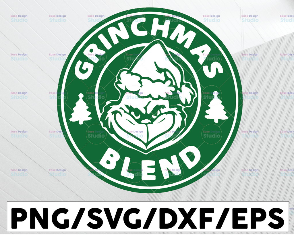 Grinchmas blend svg, grinchmas coffee, merry grinchmas svg, Starbucks Logo grinchmas, grinch coffee png, logo svg png Christmas svg cut vector4