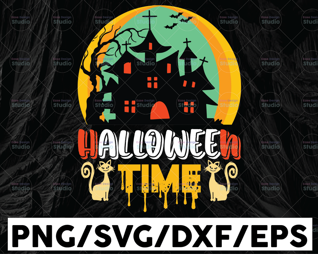 Halloween Time SVG, It's Halloween Time Svg, Halloween svg, Witch Svg, Ghost svg, Halloween Quotes Clipart