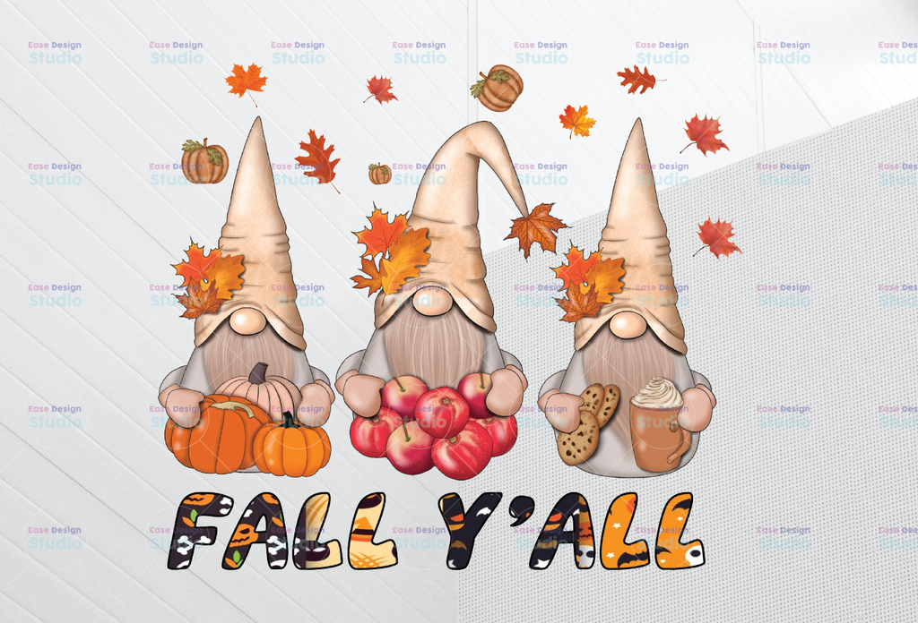 Fall Y'all Gnomes Sublimation PNG, Leopard Print Gnome PNG, Sunflower png, Laurie Furnell, Fall PNG Sublimation,Autumn Gnome T-shirt PNG