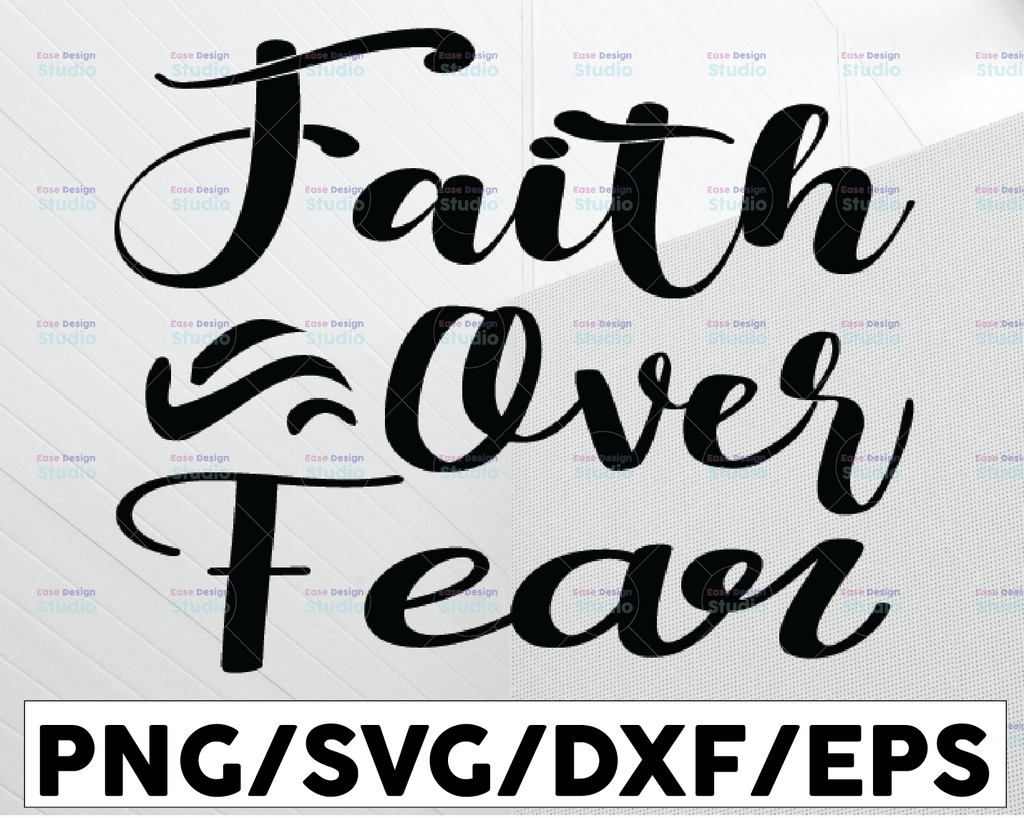 Faith over fear SVG, Cancer Awareness svg, Cancer Ribbon svg, Fight Cancer svg, Cut File, clipart, printable, vector, instant download