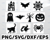 Halloween bundle svg, Spiderwebs svg, Witch svg, Black Cat svg, Halloween Silhouette SVG,Halloween Ghost svg,Happy Halloween Svg