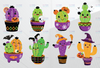 Halloween Creepy Cactus Png, Halloween Bundle png for sublimation, Halloween Ghost Png,Happy Halloween Png, Spooky Halloween clipart