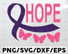 Hope svg, Breast Cancer svg, Cancer Ribbon svg, Fight Cancer svg, Cancer Awareness svg, Cancer Survivor svg, Cricut, Silhouette, PNG