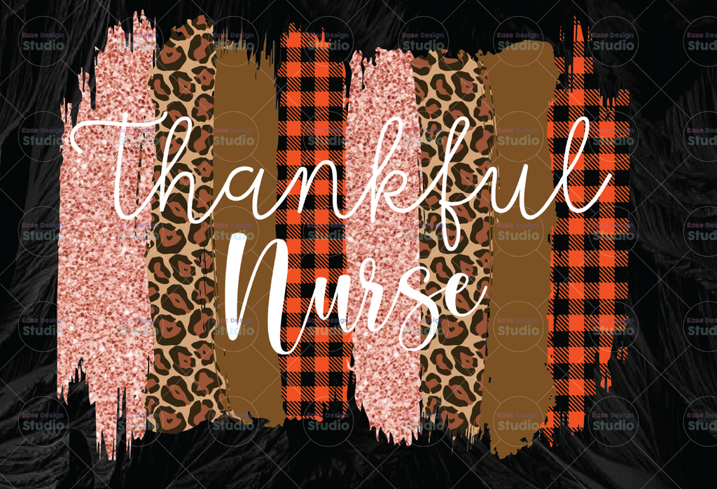 Thankful Nurse PNG, Fall Thanksgiving PNG, leopard png, INSTANT DOWNLOAD, Sublimation/Screen Print Design, Leopard Rainbow