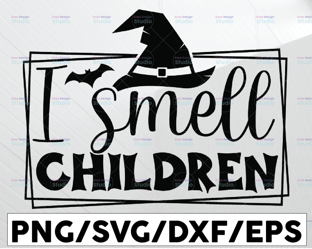 I Smell Children Svg, Halloween Svg File For Cricut, Hocus Pocus Svg, Sanderson Sisters Svg, Witches Hat PNG Sublimation File, Clipart