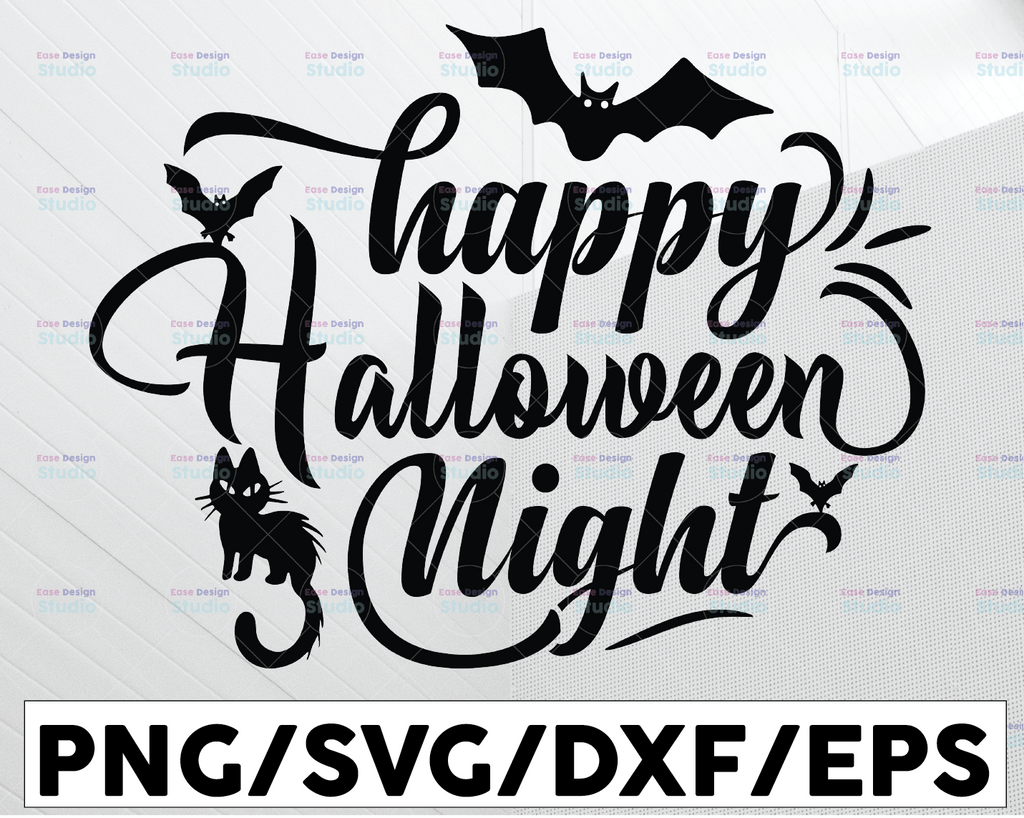 Happy Halloween SVG, Halloween sign svg, Halloween svg, cricut, Silhouette + more, Halloween shirt svg, bats svg, spider svg