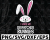 I love my dispatcher pink bunnies svg, Funny dispatcher svg, 911 dispatcher, png, dxf, eps digital download