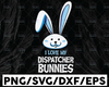 I love my dispatcher blue bunnies svg, Funny dispatcher svg, 911 dispatcher, png, dxf, eps digital download