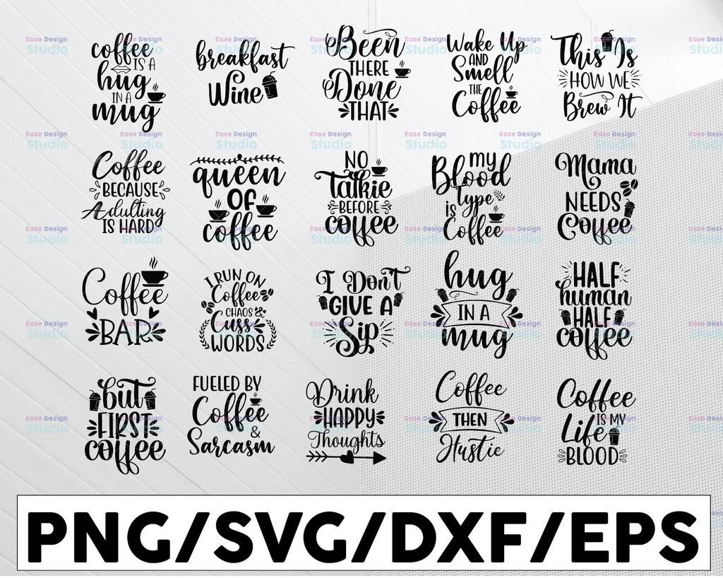 Copy of Copy of Coffee SVG Bundle, Coffee Lovers, Coffee Obsessed, Funny Coffee SVG, Caffeine Queen, Mug Svg, Coffee mug, Cut File Cricut