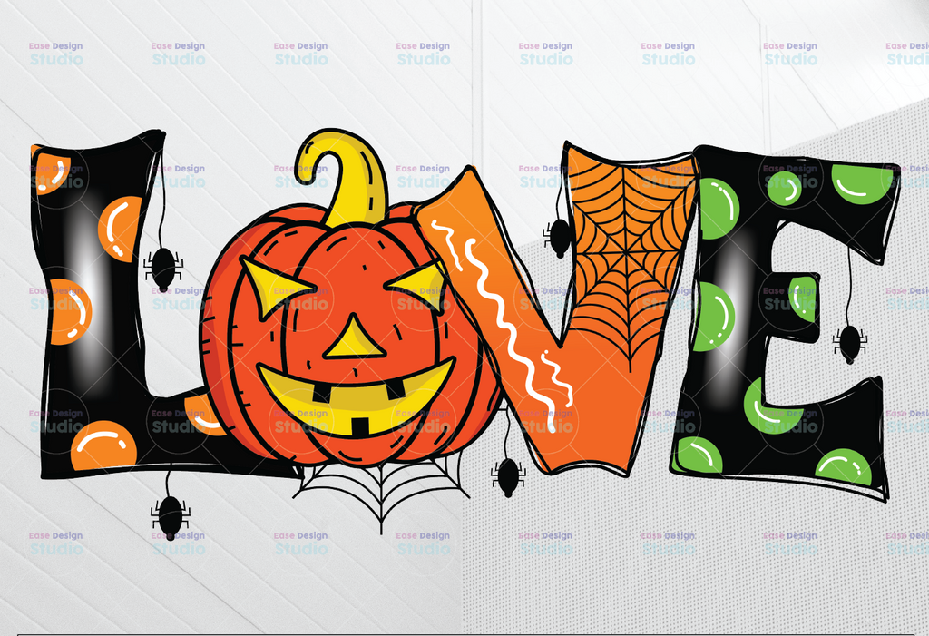 Love Halloween PNG, Halloween PNG , Halloween Sublimation Designs Downloads , Sublimation PNG , Digital Downloads, Digital Designs