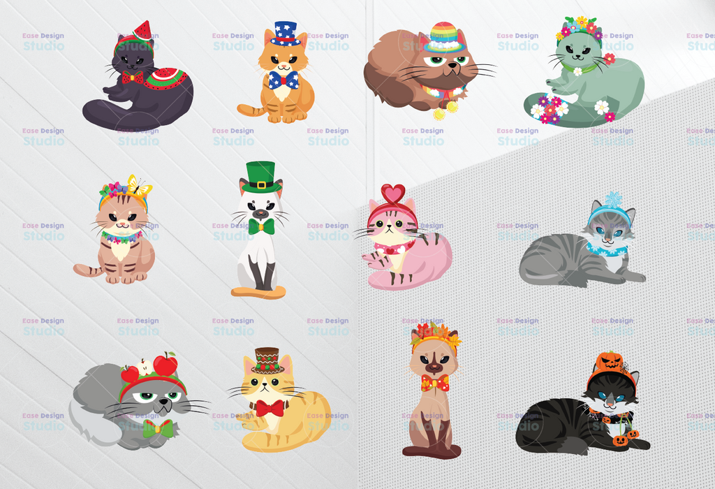 Cat Halloween Bundle Png, Pumpkin Cat Halloween PNG, Pumpkin PNG, Cat Cute PNG, Love Cat PNg, Cat Fall Png, Cat Combo Png Bundle