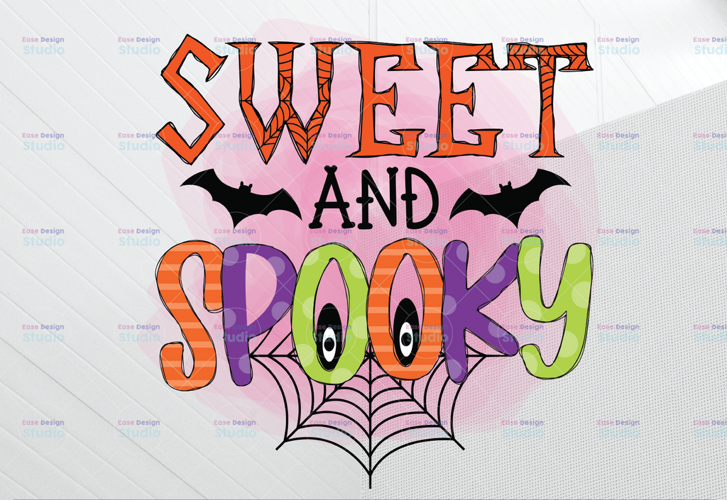 Sweet and Spooky Tie Dye Png, Bat and Spider web  png for sublimation, digital Download, Print