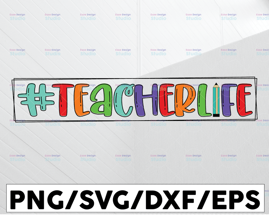 Teacher Life PNG, Back To School png,Hand Drawn Png,Teachers Sublimation Designs Downloads , Digital Download , Tie Dye Design