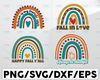 Thanksgiving SVG Bundle, Thanksgiving Rainbow svg, Thankful svg, SVG files for cricut, Thanksgiving shirt design, Digital Download